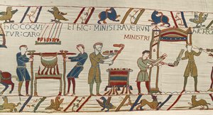 Les cuisiniers normands préparent un festin pour Guillaume, Tapisserie de Bayeux - Unbekannt Unbekannt